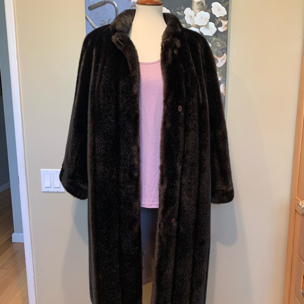 Vintage Sportowne futur  faux  fur reversible coat